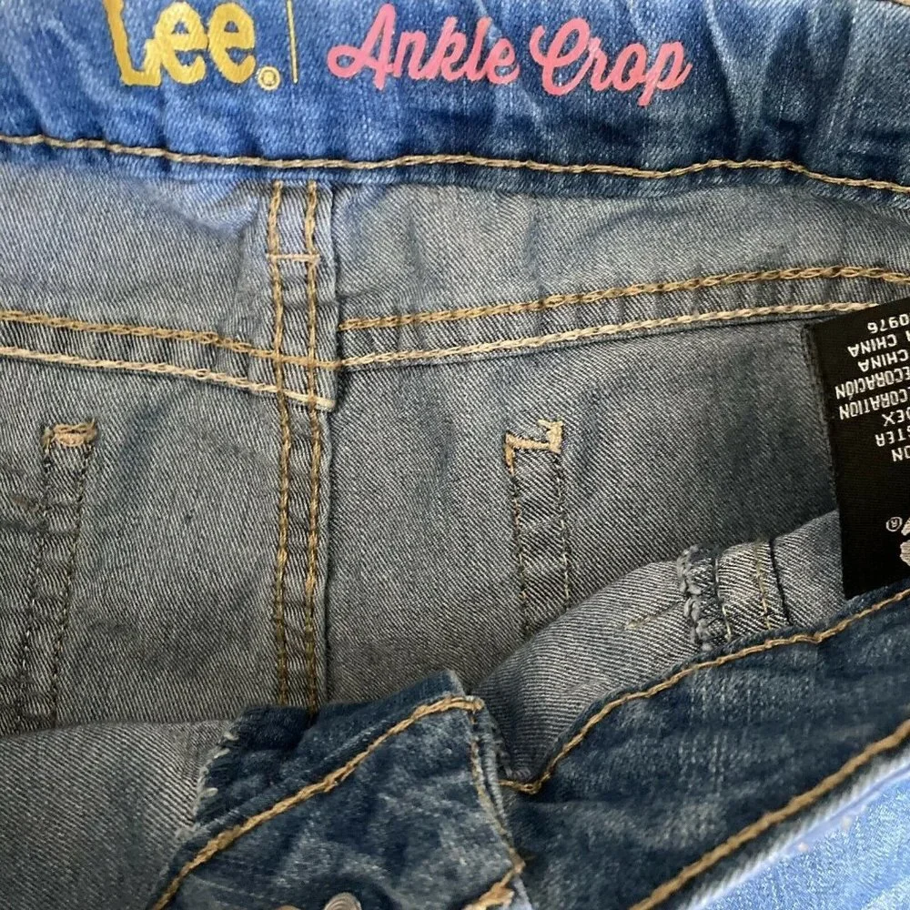 Lee Ankle Crop Girls Youth Light Wash Jeans 14